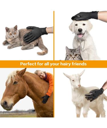 Byetoo Premium Fur Care Glove for Cats & Dogs - 3.0 Pet Brush for Short & Long Hair - Black Pet Grooming Accessory - Buy Online on GoSupps.com