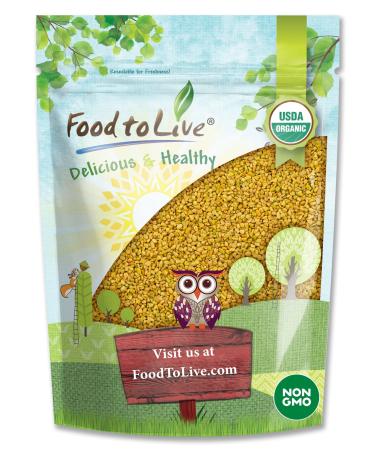 Organic Fenugreek Seeds, 2.5 Pounds  Non-GMO, Raw, Whole Methi, Kosher, Vegan, Bulk, Rich in Iron, Copper and Fiber 2.5 Pound (Pack of 1)