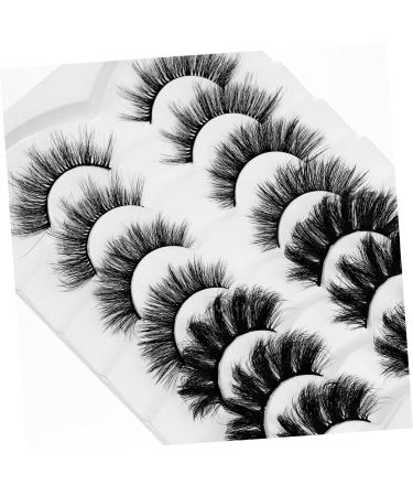 LALAFINA 7 Pairs Eyelashes Natural False Lashes Fake Lashes Full Manga Lashes Cluster Full False Lashes False Lashes Wispy Women Makeup Tools Fiber Plant 3d Fried Hair