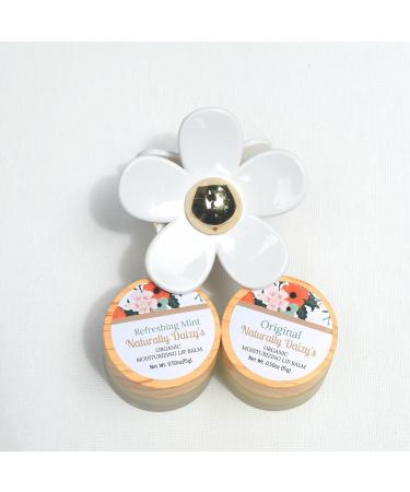 Naturally Daizy Organic Lip Balm - 100% Natural Moisturizer Lightweight Shine Refreshing Mint & Original - 0.50 oz/15g | Shop Internationally - Buy Online on GoSupps.com