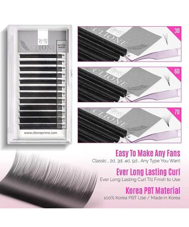 CLIONE PRIME 0.03 D Curl Eyelash Extensions 8-15mm Mixed Length - Mega Volume & Classic Lashes - Professional Pesta Pelo a Pelo - Buy Online on GoSupps.com