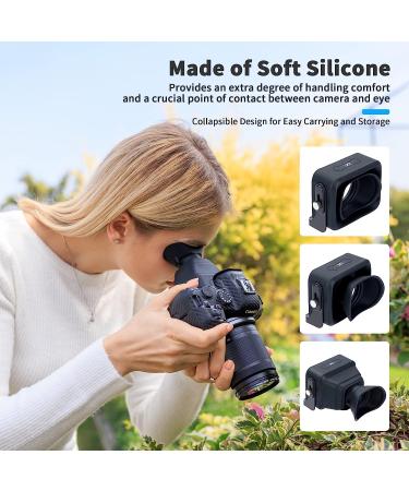 JJC Collapsible Camera LCD Viewfinder 3X Magnifier Sunshade Hood with Arca-Type Plate for Canon Nikon Sony - Buy Online on GoSupps.com