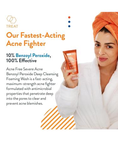 AcneFree Severe Acne 10% Benzoyl Peroxide Foaming Cleansing Wash 5 Ounce 5 Ounce (Pack of 1) Skin Cleaning Agent - Buy Online on GoSupps.com