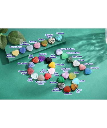 XIANNVXI 30 Pcs Crystals Heart Stones Love Puff Multicolour Healing Crystals Polished Assorted Crystals Natural Gemstones Reiki Decorative Home Accessories Multicolour-30pcs - Buy Online on GoSupps.com
