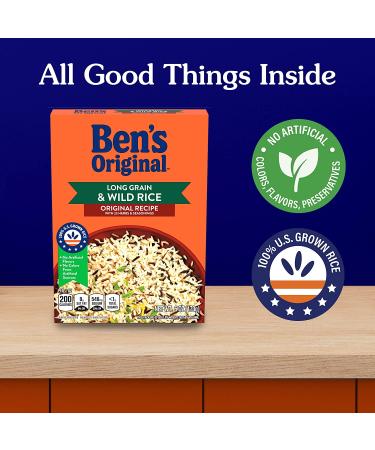 BEN'S ORIGINAL Flavored Long Grain & Wild Rice - 6 oz Box (Pack of 12) - Buy Online on GoSupps.com