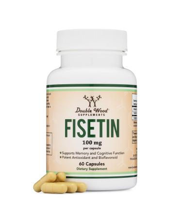 Double Wood Supplements Fisetin 100mg Aging Support Senolytic - 60 Capsules