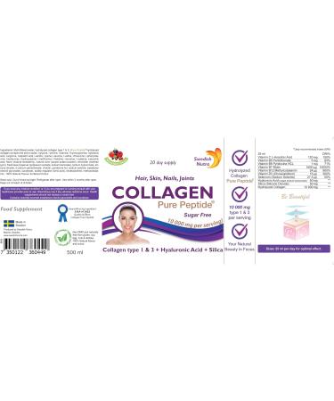 Swedish Nutra Collag ne bovin liquide - Buy Online on GoSupps.com