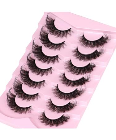 Ruairie 20MM 8D Dramatic Fluffy False Eyelashes Pack - 7 Pairs Wispy Cat Eye & Fox Eye Lashes - Buy Online on GoSupps.com