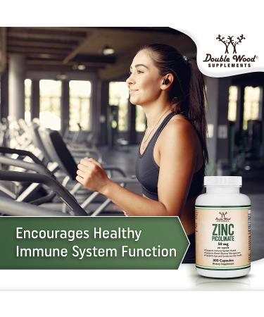 Zinc Picolinate 50mg 300 Capsules - Immune Support for Kids and Adults - Non-GMO, Gluten Free - Made in the USA - 300 Day Supply - Buy Online on GoSupps.com