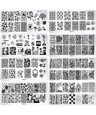 Wirlsweal Nail Art Template Set - DIY Steel Stamping Tool for Nail Studios | Floral Designs & Creative Nail Art - Buy Online on GoSupps.com