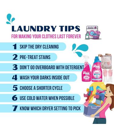The Pink Laundry & Stain Remover For Clothes- Includes 500ml The Pink Stuff Spray Oxi Stain Remover 960ml Non Bio Washing Liquid Sensitive Detergent Bundled with Pink Reusable Gloves & Laundry Basket. - Buy Online on GoSupps.com