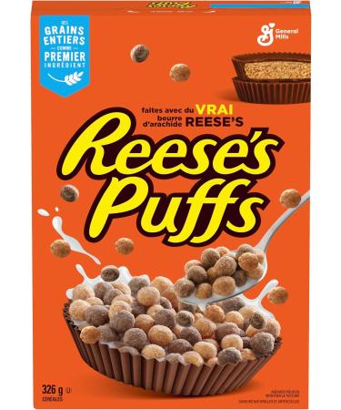 Reese's Puffs Chocolate Peanut Butter Cereal Box Made with Real Reese's Peanut Butter 326 Grams Package of Cereal - Buy Online on GoSupps.com