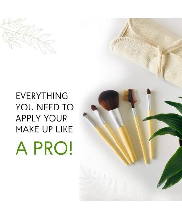 Honeybee Gardens Eco-Friendly Professional Cosmetic Brush Set | Sustainable Beauty Essentials for Flawless Makeup - Buy Online on GoSupps.com