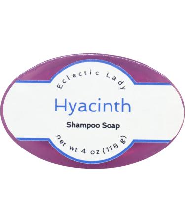 Eclectic Lady Hyacinth Shampoo Soap Bar with Pure Argan Oil Silk Protein Honey Protein and Extracts of Calendula Flower Aloe Carrageenan Sunflower - 4 oz Bar