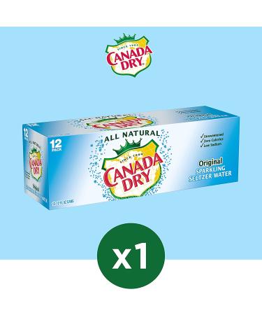 Canada Dry Original Sparkling Seltzer Water 12 fl oz Cans - 12 Pack - Buy Online on GoSupps.com