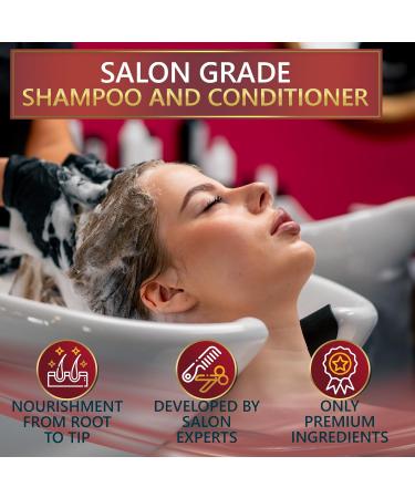 Shop Keratin Shampoo & Conditioner Set with Hyaluronic Acid | Sulfate-Free Moisturizing Treatment for Dry Damaged Hair Salon Grade for Men & Women - Buy Online on GoSupps.com