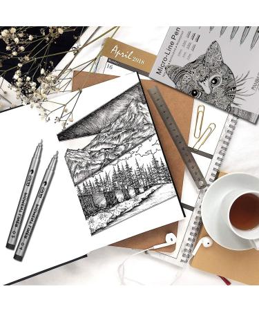 PANDAFLY Black Micro-Pen Fineliner Ink Pens - Fine Point Pens for Anime, Manga, Drawing, Illustration, Bullet Journaling - Buy Online on GoSupps.com