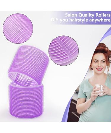 WODFIB 31 PCS Hair Roller Set - Self Grip Rollers for Long, Medium, Short Hair - DIY Hair Styling Tools - Includes 12 Clips & Comb - Purple - Buy Online on GoSupps.com