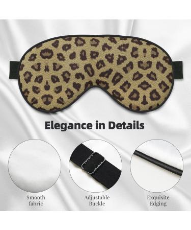 Yellow Leopard Print Unisex Sleep Mask - Double-Sided Eye Mask for Sound Sleep & Skin Care - Buy Online on GoSupps.com