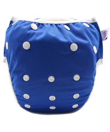 Pink & Blue swimming diaper swimming trousers Baby and reusable swimming trunks for boys and girls (4.5-16 kg) environmentally friendly gently for the fur (blue medium) blue M (1 Pack)