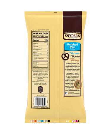 Snyder's of Hanover Mini Pretzels 12 oz - Unsalted Pretzels (Pack of 4) - Buy Online on GoSupps.com