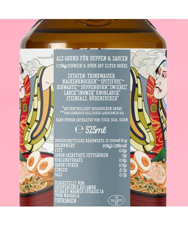 Organic Tonkotsu Bone Broth 6 x 525ml | Natural Protein Collagen | Low Carb Ramen Broth | International Shipping Available - Buy Online on GoSupps.com