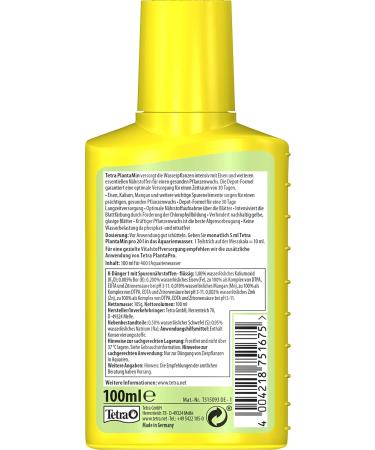 Tetra Plantamine Liquid Iron Fertilizer - 100ml Universal Nutrients for Healthy Aquarium Plants - Monthly Application - Buy Online on GoSupps.com