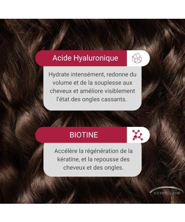 Oxyprolane Hair & Nail Hair Growth Supplement 3 Month Cure / 90 Capsules (1/d) Biotin & Hyaluronic Acid Made in France - Buy Online on GoSupps.com
