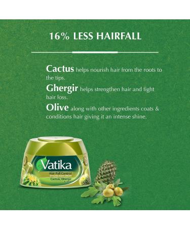 Vatika Naturals Hair Fall Control Styling Cream - Cactus Ghergir & Olive Extracts | Nourishing Hair Care - 140 ml - Buy Online on GoSupps.com