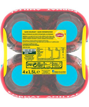 Lipton Ice Tea Th Glac Saveur P che Z ro Sucres 4 x 1 5 L - Buy Online on GoSupps.com