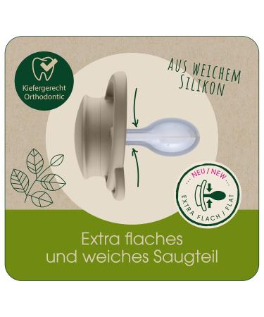 Nip Schnuller My Butterfly Green Special Edition | Sustainable Silicone Pacifier Size 2 (5-18 Months) | Quiet-Friendly & Jaw-Friendly for Babies - Buy Online on GoSupps.com