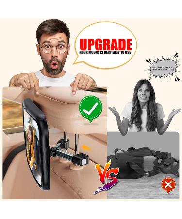 Buy Auvstar 360 Rotatable Baby Back Seat Mirror Frost-Proof Rearview Car Mirror with Metal Clip | Must-Have for New Parents | International Shipping Available - Buy Online on GoSupps.com