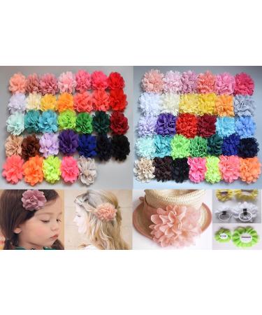 PrettyBoutique Girls Kids Women Chiffon Flower Hair Clip Alligator Clip Party Wedding (10cm Pink) - Buy Online on GoSupps.com