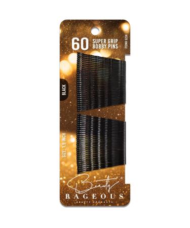 Super Grip Bobby Pins - Black - 60 Count