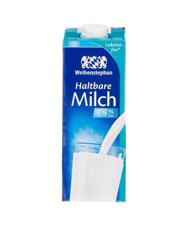 Weihenstephan Lactose-Free Long-Life Milk 1.5% - Pack of 12 (12 x 1L) | International Shipping Available - Buy Online on GoSupps.com