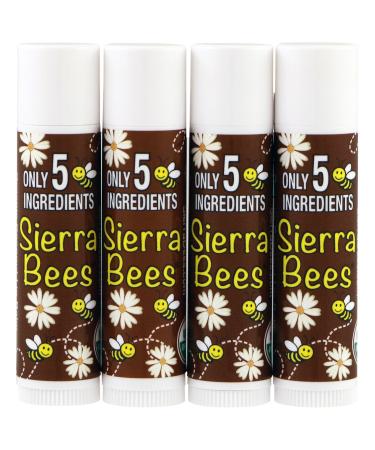Sierra Bees Organic Lip Balms Coconut 4 Pack .15 oz (4.25 g) Each