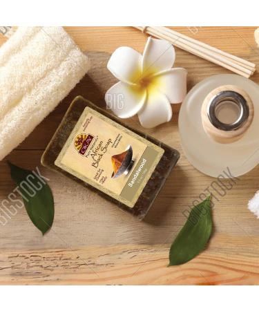 OKAY Pure Naturals African Black Soap Sandlewood 5.5oz - Premium Natural Skincare for All Skin Types - Shop Internationally - Buy Online on GoSupps.com