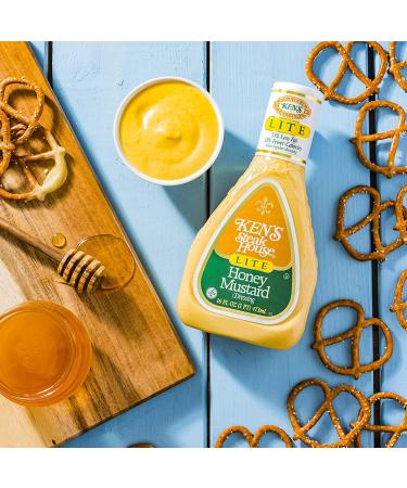 Ken's Steak House Lite Honey Mustard Dressing 16 Fl Oz (Pack of 2) - Delicious and Light Dressing - Buy Online on GoSupps.com