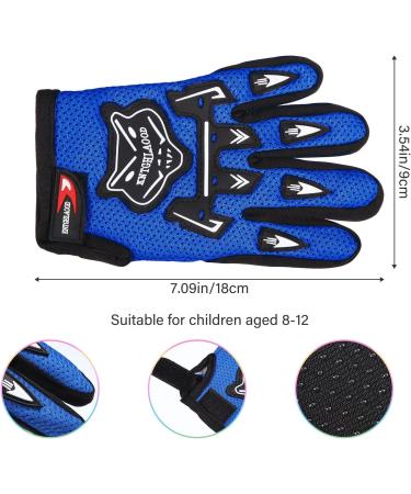 Children's Winter Sport Gloves - Royal Blue Motocross & Hiking Gloves for Outdoor Kids Activities - Buy Online on GoSupps.com