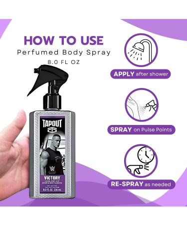 Tapout Victory Body Spray Perfume for Men Refreshing Fragrance 8 Ounces - Buy Online on GoSupps.com