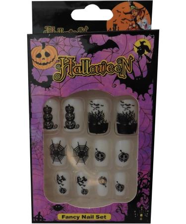 12 Halloween Themed Fake Nails with Glue (HN3) - Buy Online on GoSupps.com