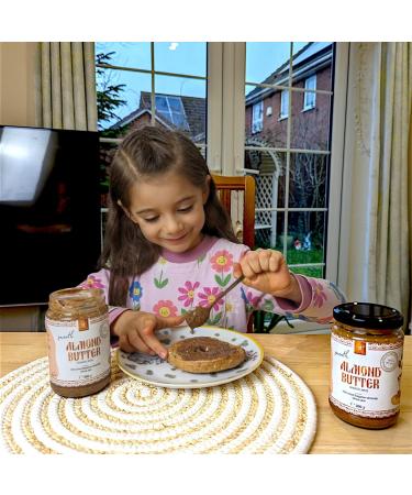Amelia Rose - Smooth Almond Butter (300g) | No palm oil | No added sugar or salt | 100 Natural Whole Skin Single Farm Origin Bulgarian Almonds - Buy Online on GoSupps.com