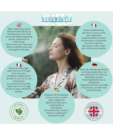 Verdebleu - Hydrating Aloe Rose Water - Hydrating and Aromatic Cleanser Toner Primer to Scent and Refresh. We Donate 5% of Profit to Help Save Rainforests. 250ml - Buy Online on GoSupps.com