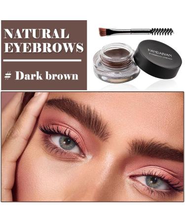 Eyebrow Pomade Cream - Long Lasting Waterproof Eyebrow Gel for Natural Brow Makeup | High Pigmented Brow Pomade Gel - 02 Dark Brown - Buy Online on GoSupps.com
