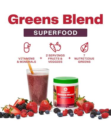 Amazing Grass Greens Blend Superfood Powder with Spirulina & Probiotics - 60 Servings Berry Flavor - Buy Online on GoSupps.com