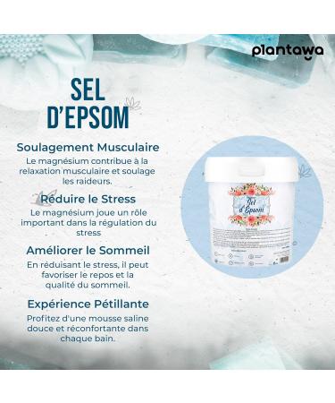 PLANTAWA - Epsom Salt 6 kg | Pure Magnesium Relaxing Repairing and Foaming Aromatherapy | Free from Toxins and Additives W - Buy Online on GoSupps.com