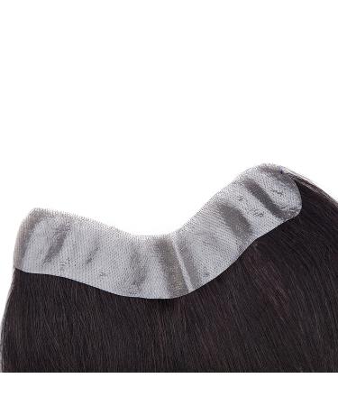 SEGO Men's Hairline V-Shape Remy Human Hair - Jet Black 6 Inch Thin 4x18 cm - Ultimate Hair Solution for Men - Buy Online on GoSupps.com