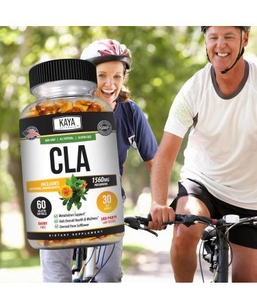 Kaya Naturals CLA Capsules Conjugated Linoleic Acid Non-GMO & Gluten-Free (60 Count (Pack of 1)) - Buy Online on GoSupps.com