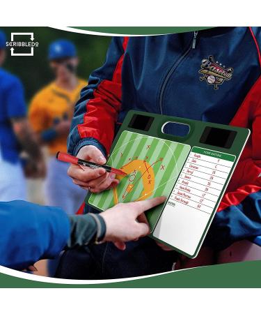 Baseball Coaches Dry Erase Board 15x10.5 - Double Sided Lineup Board with Markers | Coaching & Scorekeeping Equipment - Buy Online on GoSupps.com