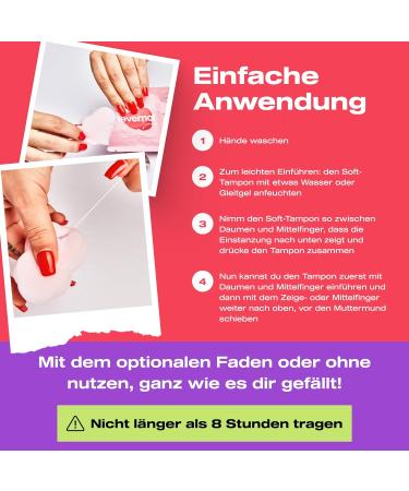 Nevernot Soft Tampons - 10 Pieces Menstrual Sponge 100% Pollutant-Free Super Soft & Easy to Remove - Buy Online on GoSupps.com